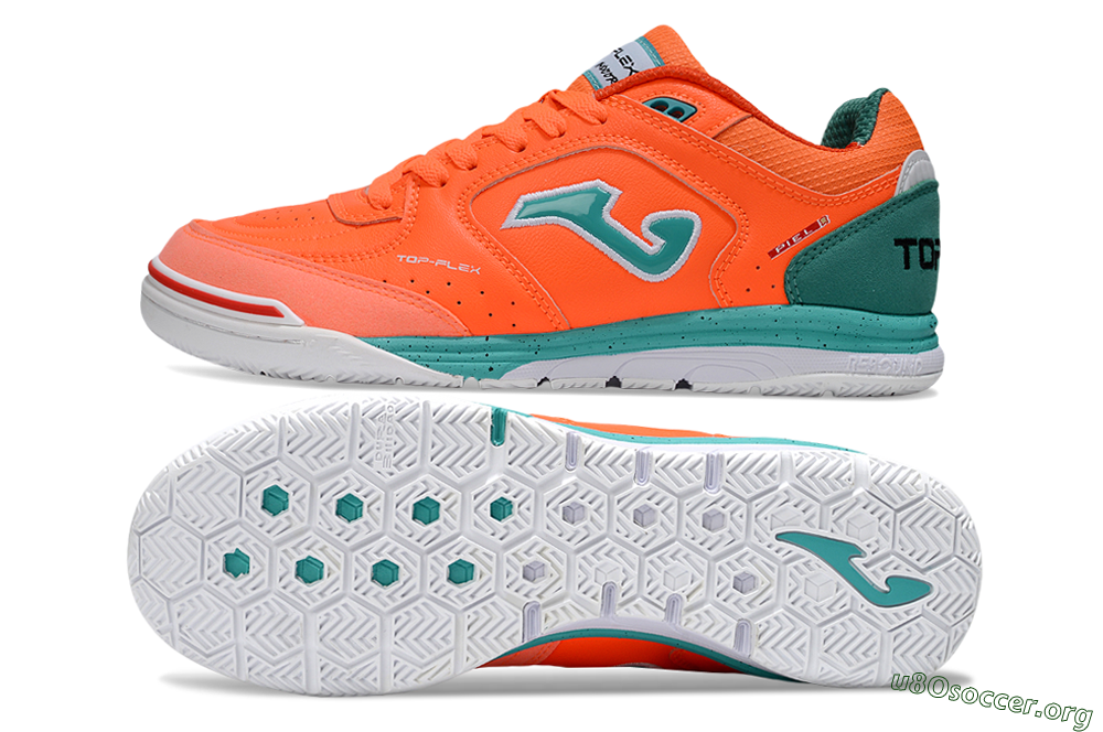 Joma Top Flex IC Football Shoes - Red/Jade/White 1