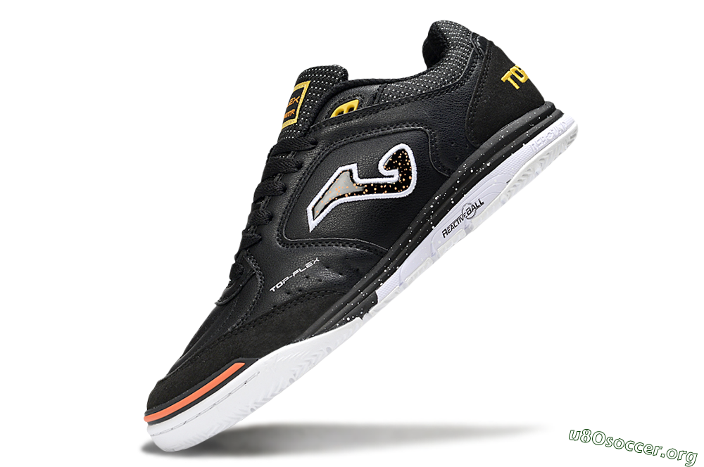 Joma Top Flex IC Football Shoes - White/Black/Yellow 5