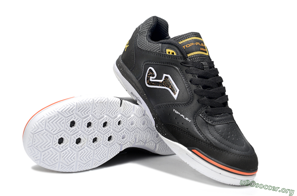 Joma Top Flex IC Football Shoes - White/Black/Yellow 0