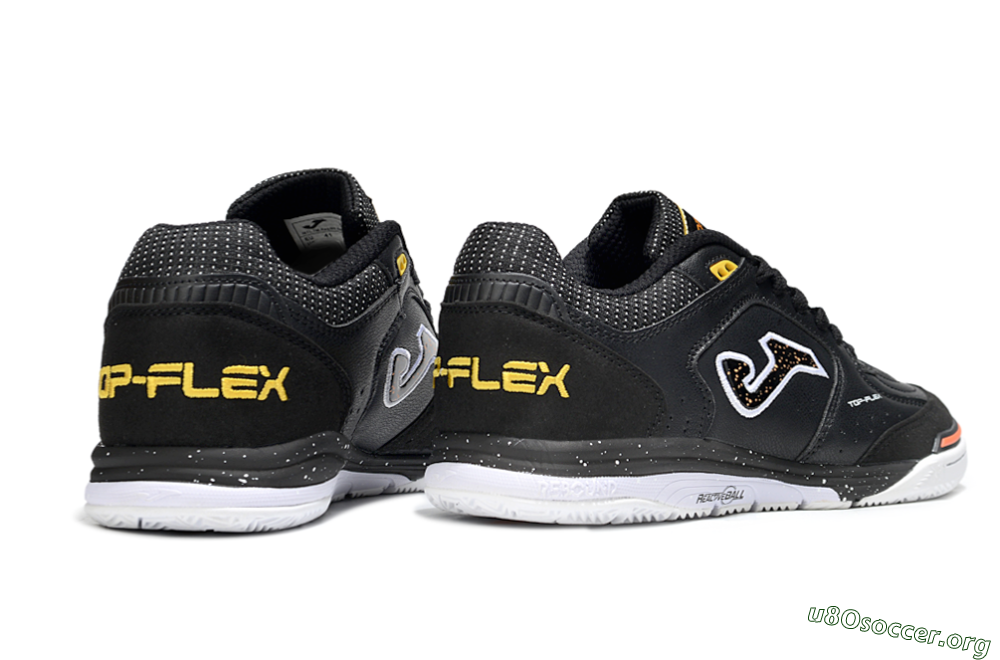 Joma Top Flex IC Football Shoes - White/Black/Yellow 6