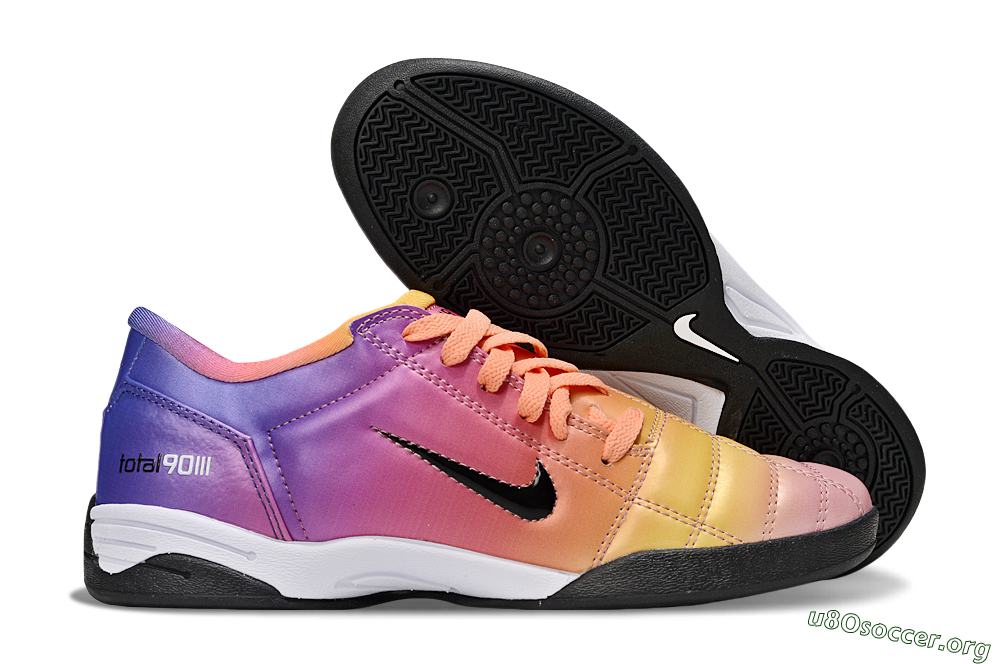 Nike Total 90 III IC Football Shoes - Pink/Yellow/Purple 2