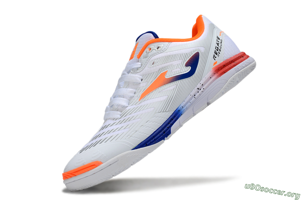Joma Top Flex IC Football Shoes - White/Blue/Red 5
