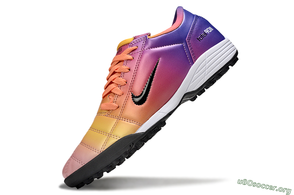Nike Total 90 III TF Football Shoes - Pink/Yellow/Purple 5