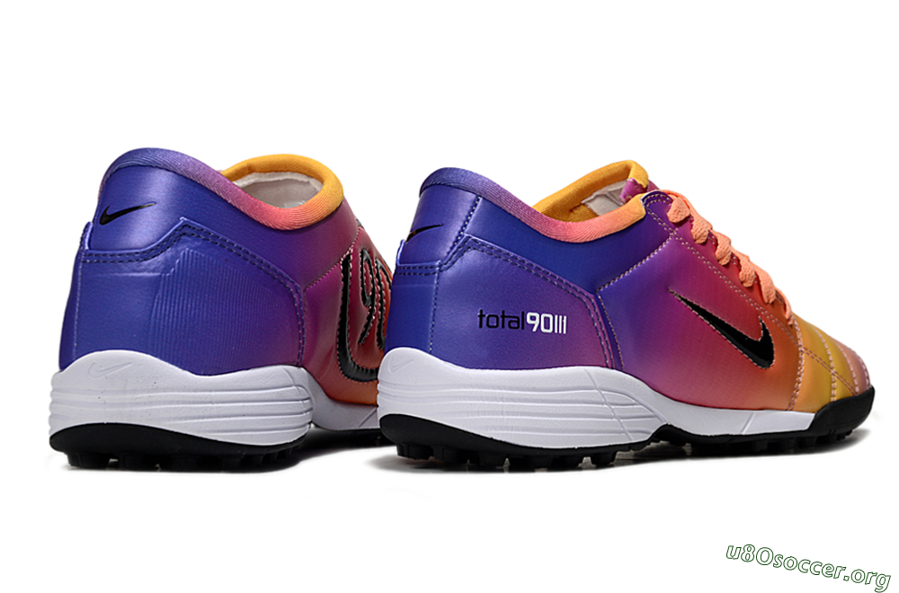 Nike Total 90 III TF Football Shoes - Pink/Yellow/Purple 6
