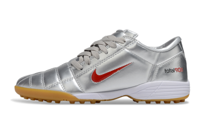 Nike Total 90 III TF Football Shoes - Silver/Red/White
