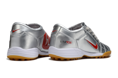 Nike Total 90 III TF Football Shoes - Silver/Red/White