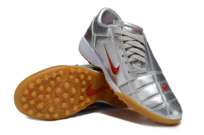 Nike Total 90 III TF Football Shoes - Silver/Red/White