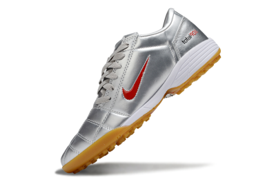 Nike Total 90 III TF Football Shoes - Silver/Red/White