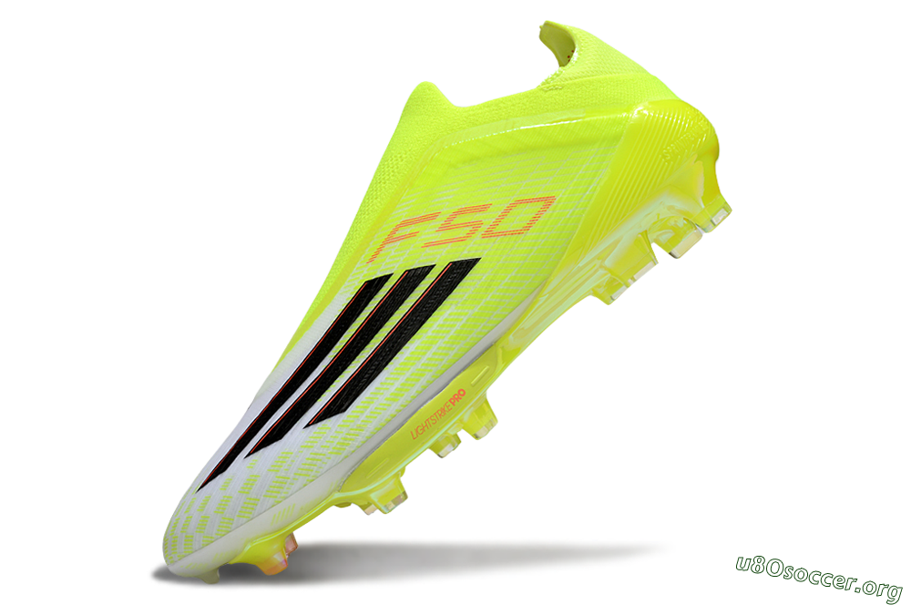 Adidas F50+ Elite Lightstrike Pro Laceless FG Football Boots - Yellow/Black/Red 5