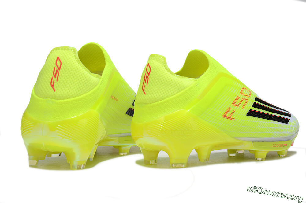 Adidas F50+ Elite Lightstrike Pro Laceless FG Football Boots - Yellow/Black/Red 6