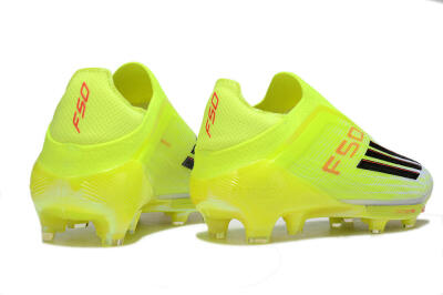 Adidas F50+ Elite Lightstrike Pro Laceless FG Football Boots - Yellow/Black/Red