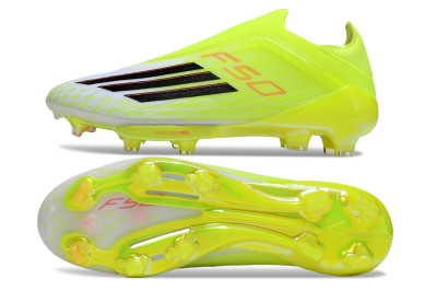 Adidas F50+ Elite Lightstrike Pro Laceless FG Football Boots - Yellow/Black/Red