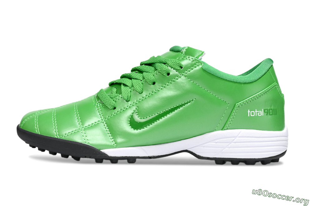 Nike Total 90 III TF Football Shoes - Green/White 3