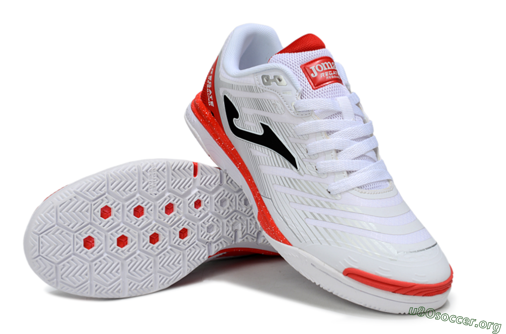 Joma Top Flex IC Football Shoes - White/Black/Red 0