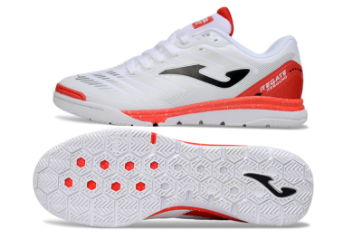 Joma Top Flex IC Football Shoes - White/Black/Red