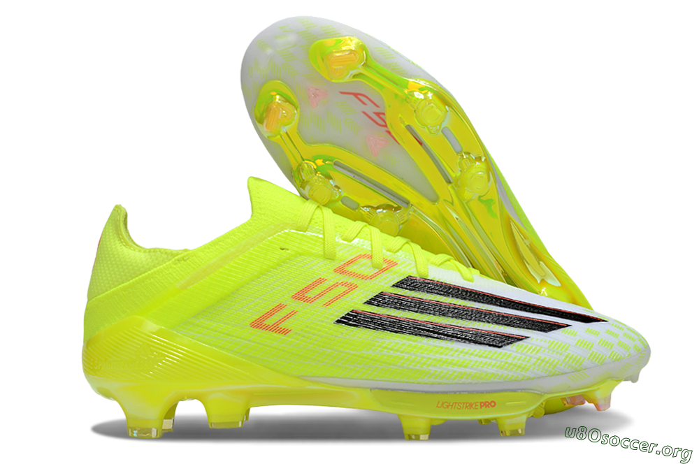 Adidas F50+ Elite Lightstrike Pro FG Football Boots - Yellow/Black/Red 2