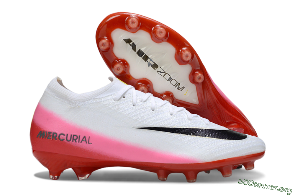 Nike Air Zoom Mercurial Vapor 16 Elite AG Football Boots - White/Black/Red 2