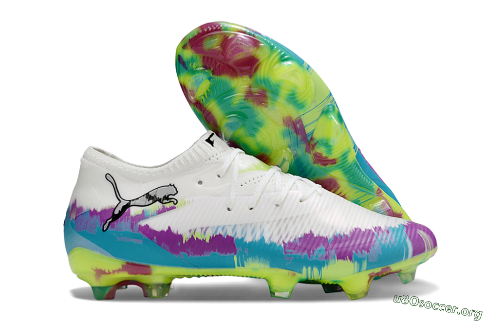 Puma Future 8 Ultimate FG Football Boots - White/Purple/Blue 2