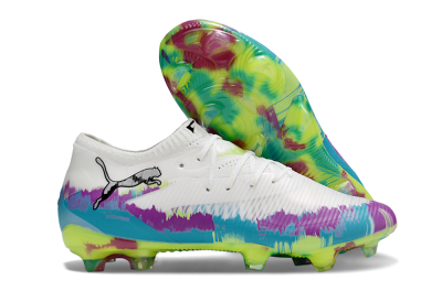 Puma Future 8 Ultimate FG Football Boots - White/Purple/Blue