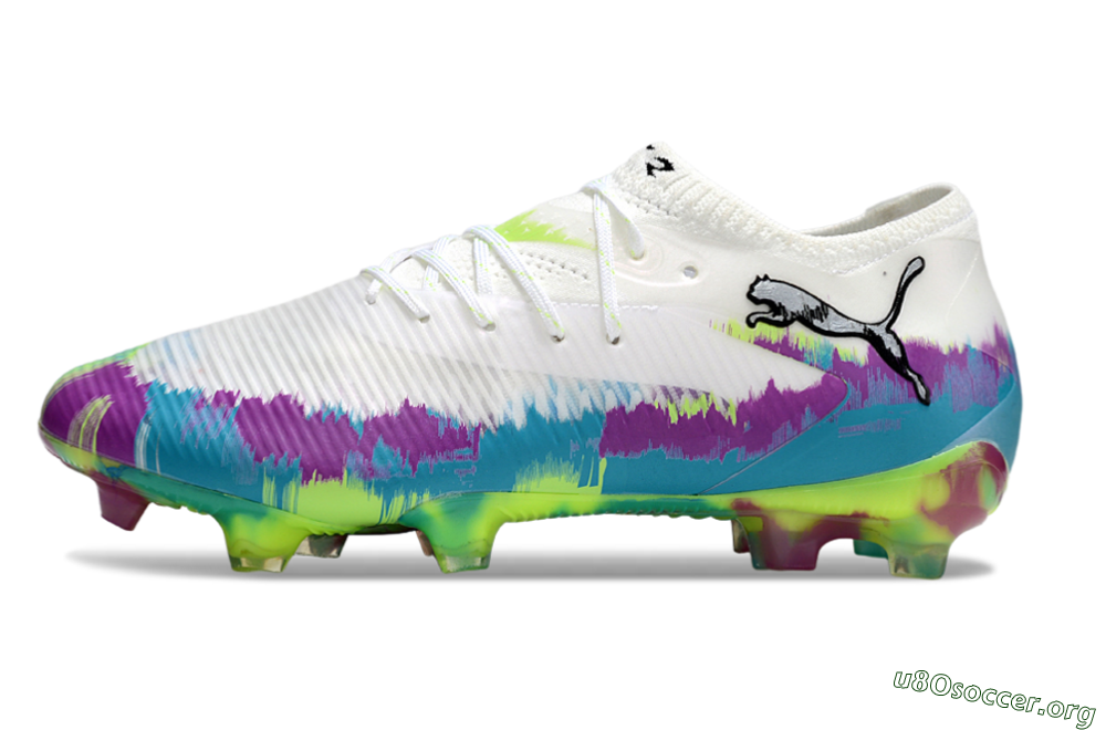Puma Future 8 Ultimate FG Football Boots - White/Purple/Blue 3