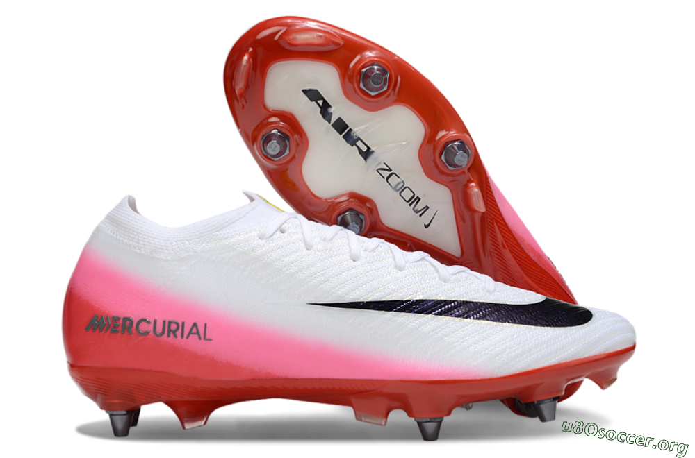 Nike Air Zoom Mercurial Vapor 16 Elite SG Football Boots - White/Black/Red 2