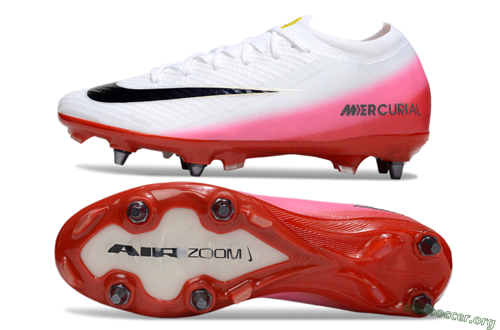 Nike Air Zoom Mercurial Vapor 16 Elite SG Football Boots - White/Black/Red 1