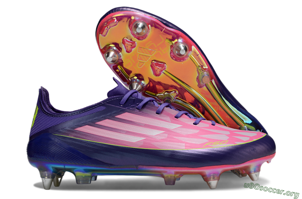 Adidas F50 Elite SG Football Boots - Pink/Blue/Yellow 2