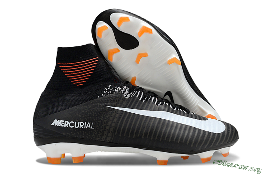 Nike Zoom Mercurial Superfly 5 Elite FG Football Boots - Black/White/Red 2