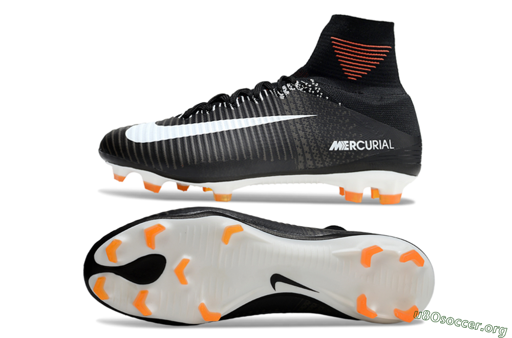 Nike Zoom Mercurial Superfly 5 Elite FG Football Boots - Black/White/Red 1