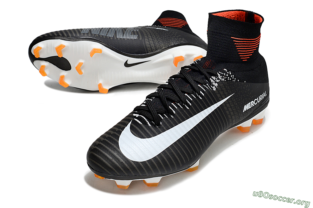 Nike Zoom Mercurial Superfly 5 Elite FG Football Boots - Black/White/Red 0
