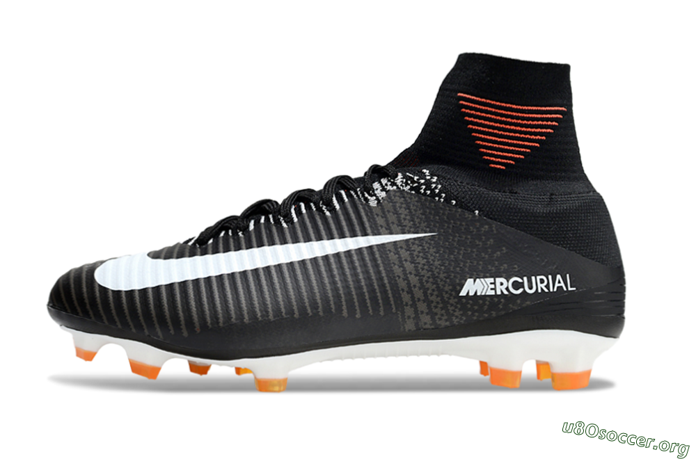 Nike Zoom Mercurial Superfly 5 Elite FG Football Boots - Black/White/Red 3