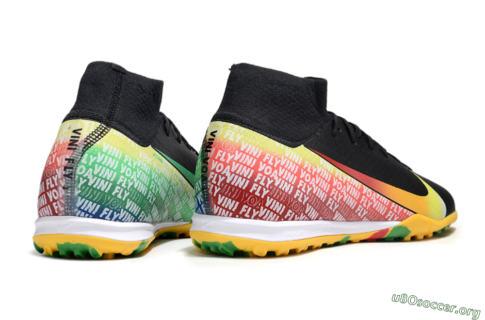 Nike Air Zoom Mercurial Superfly 10 Elite TF Football Shoes - Black/Yellow/Red 6