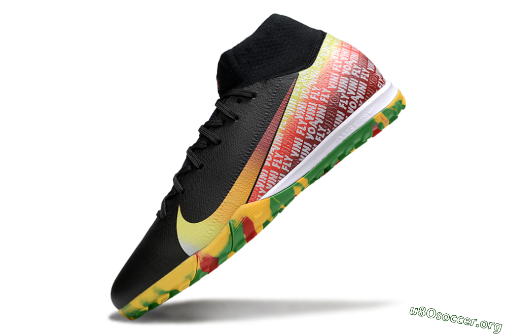 Nike Air Zoom Mercurial Superfly 10 Elite TF Football Shoes - Black/Yellow/Red 5