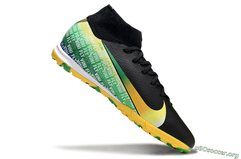 Nike Air Zoom Mercurial Superfly 10 Elite TF Football Shoes - Black/Yellow/Red 4