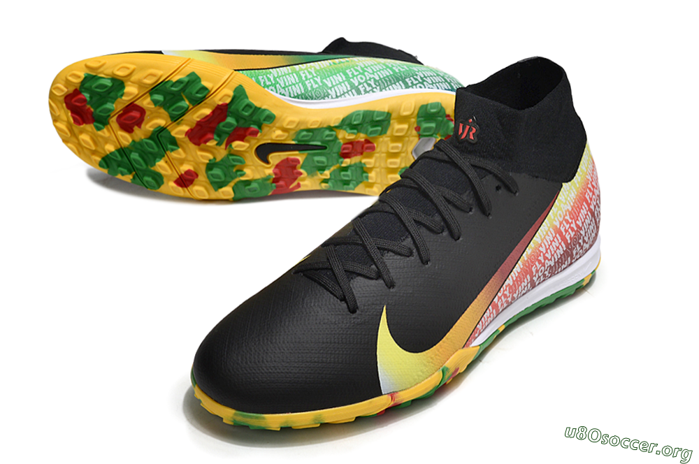 Nike Air Zoom Mercurial Superfly 10 Elite TF Football Shoes - Black/Yellow/Red 0