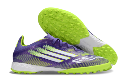 Adidas F50 Pro TF Football Shoes - Purple/Silver/Yellow
