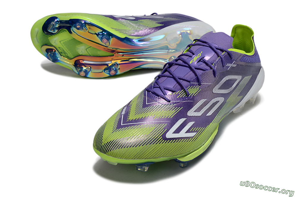 Adidas F50+ Elite Lightstrike Pro FG Football Boots - Purple/Yellow/White 0