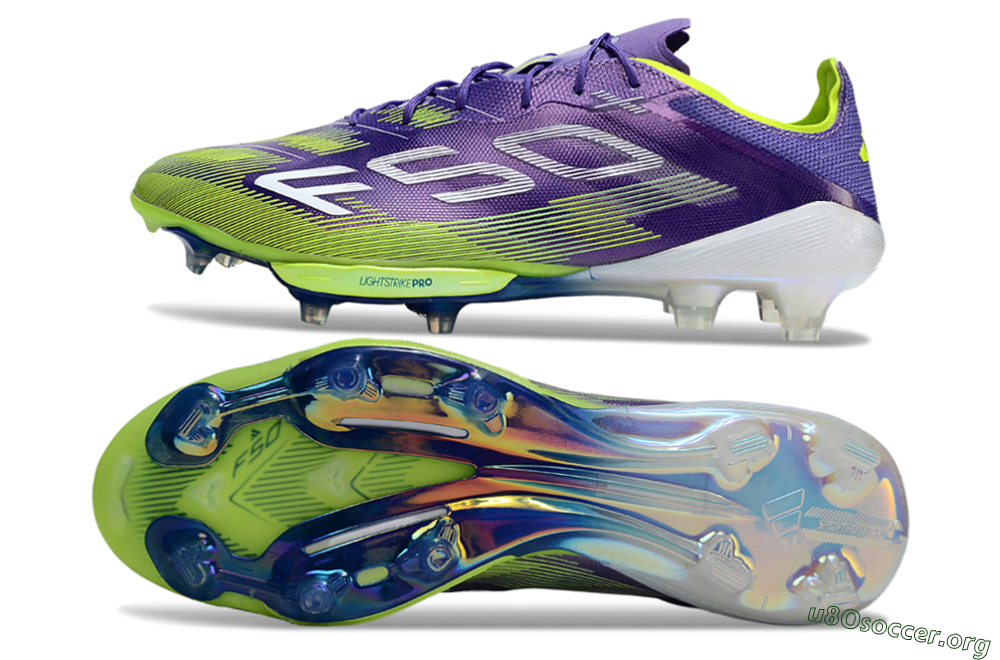 Adidas F50+ Elite Lightstrike Pro FG Football Boots - Purple/Yellow/White 1