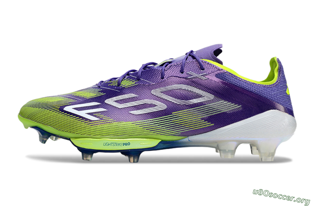 Adidas F50+ Elite Lightstrike Pro FG Football Boots - Purple/Yellow/White 3