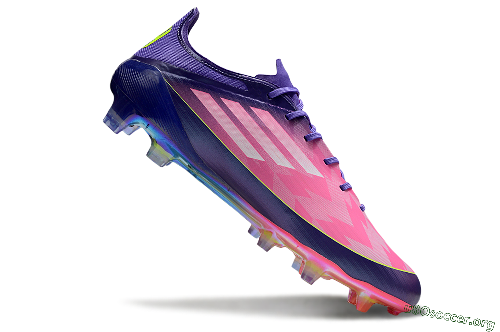 Adidas F50 Elite FG Football Boots - Pink/Blue/Yellow 4