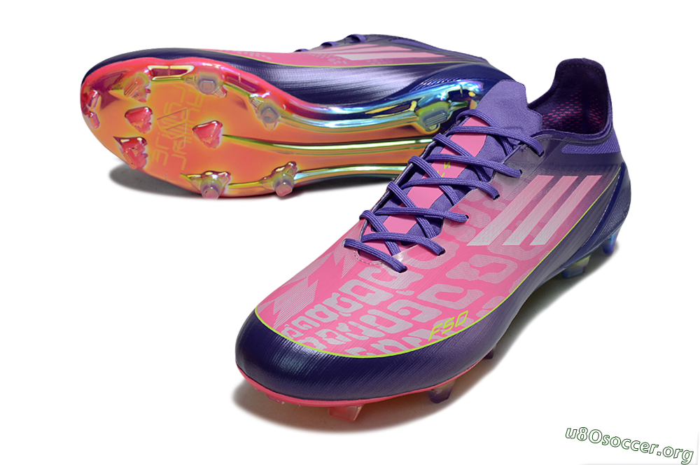 Adidas F50 Elite FG Football Boots - Pink/Blue/Yellow 0