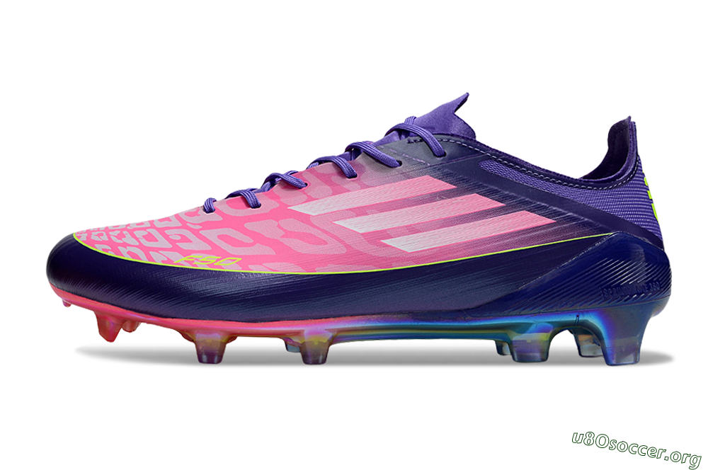 Adidas F50 Elite FG Football Boots - Pink/Blue/Yellow 3