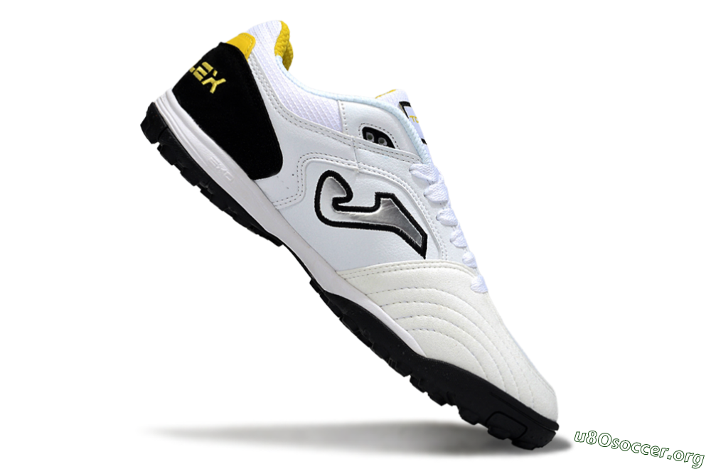 Joma Top Flex TF Football Shoes - White/Silver/Black 4