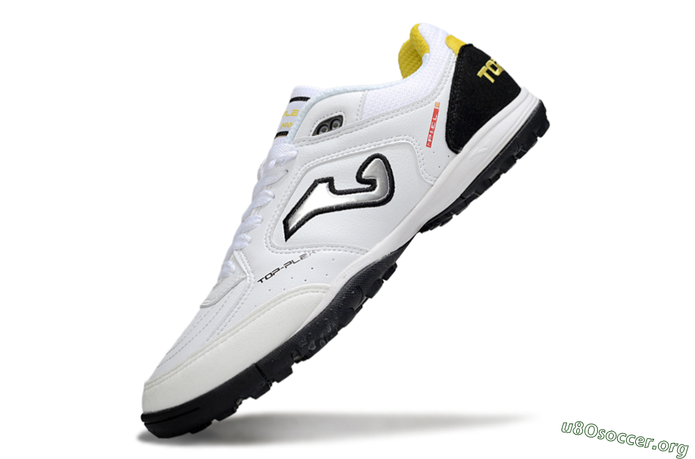 Joma Top Flex TF Football Shoes - White/Silver/Black 5