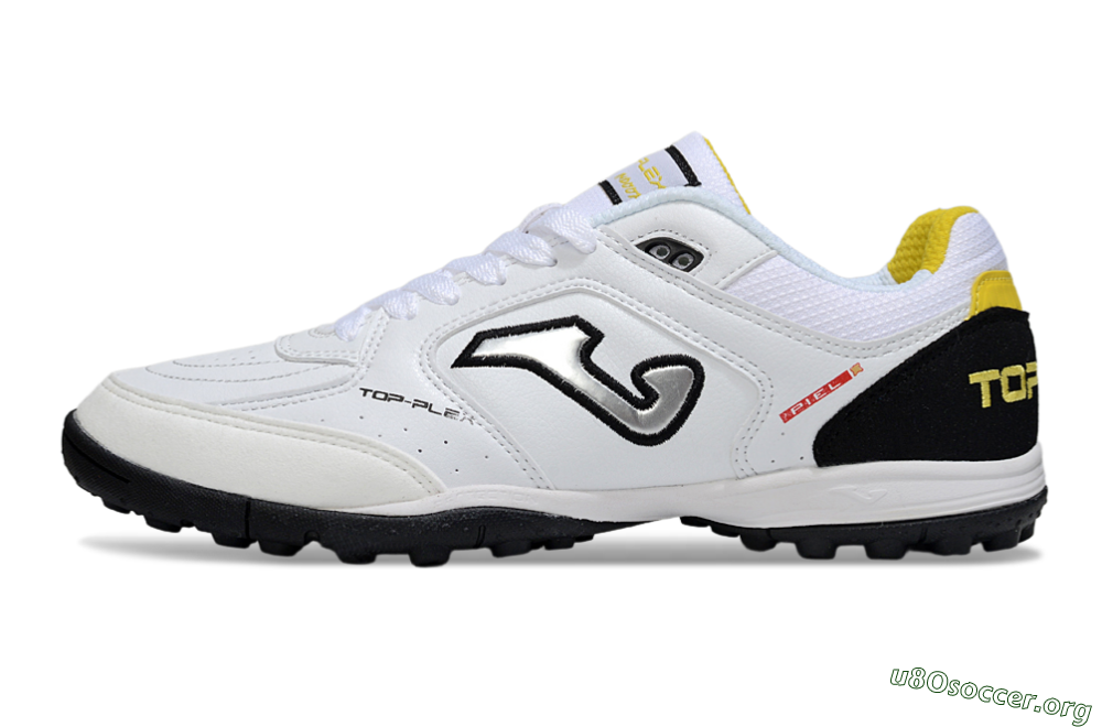 Joma Top Flex TF Football Shoes - White/Silver/Black 3