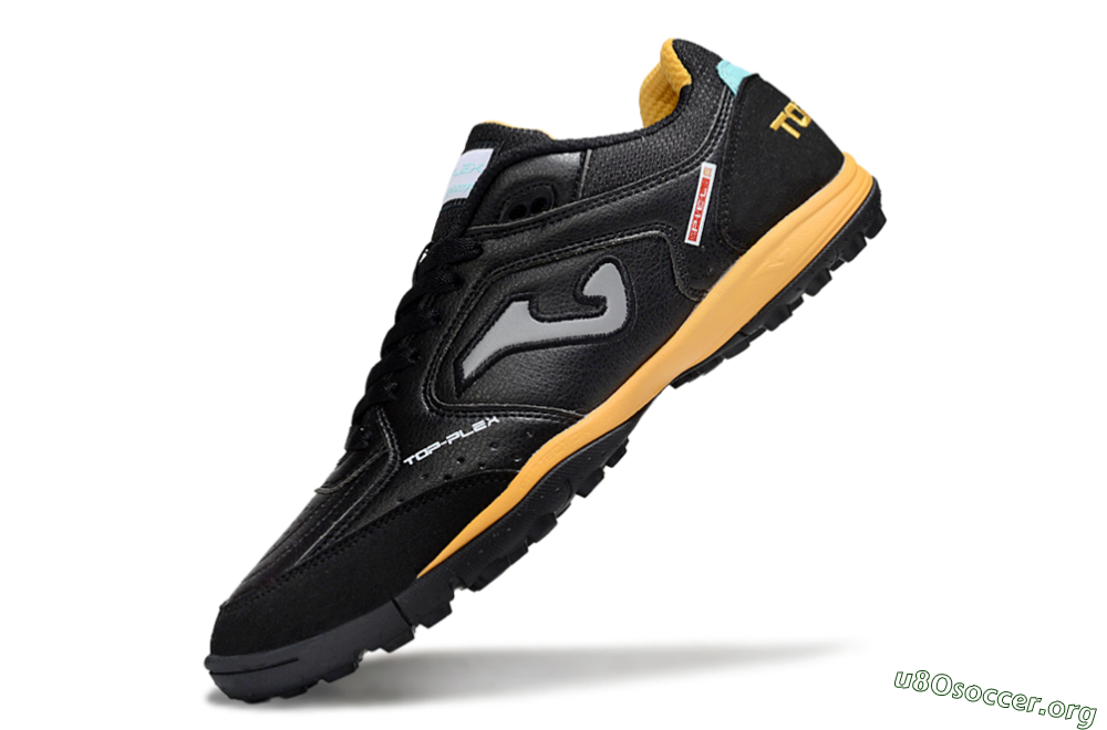 Joma Top Flex TF Football Shoes - Black/Grey/Yellow 5