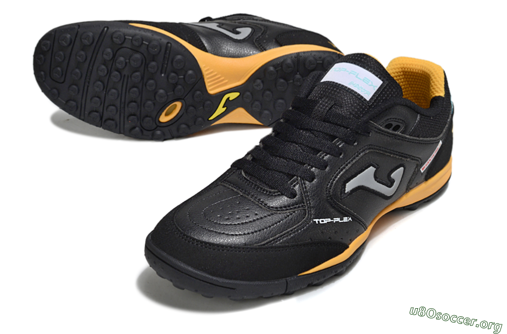 Joma Top Flex TF Football Shoes - Black/Grey/Yellow 0