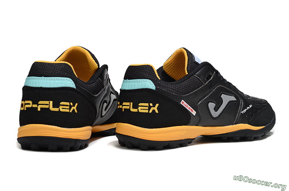 Joma Top Flex TF Football Shoes - Black/Grey/Yellow 6