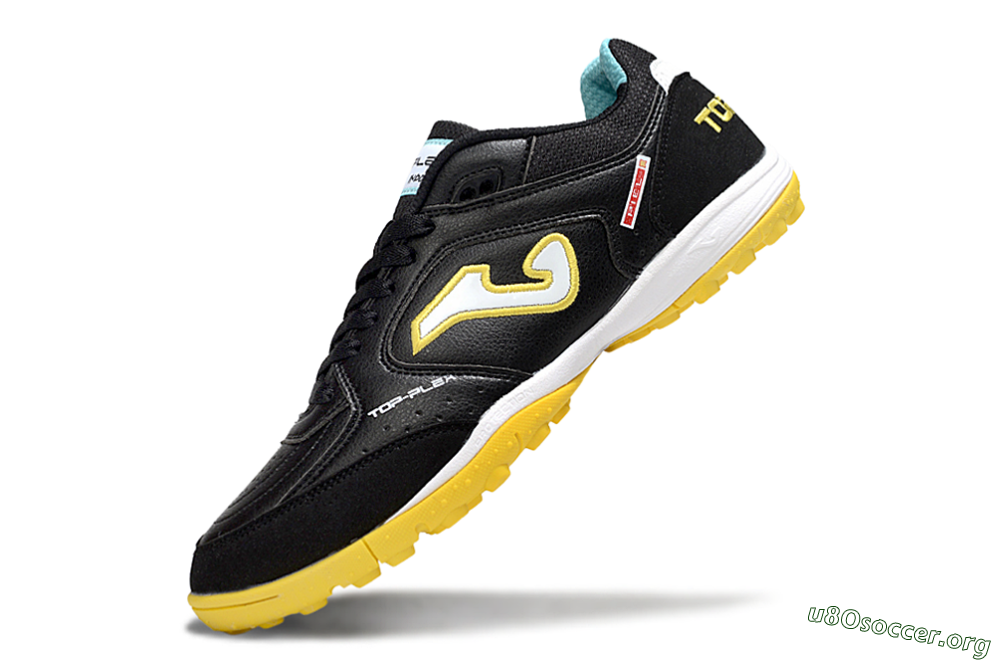 Joma Top Flex TF Football Shoes - Black/White/Yellow 5