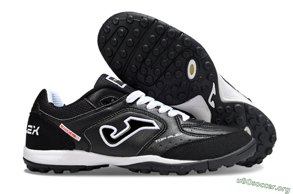Joma Top Flex TF Football Shoes - Black/White/Red 2
